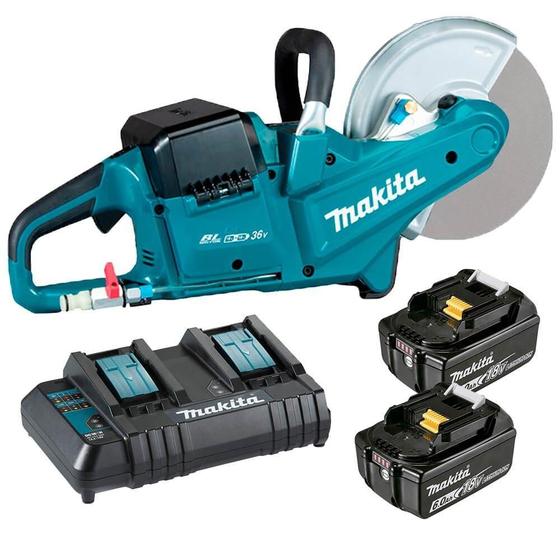 Cortadora Concreto de 230mm Bat 18V DCE090Z 2Bat 6Ah Carregador Duplo Bivolt S/ Disco Makita Menor preço em Cortadora Concreto de 230mm Bat 18V DCE090Z 2Bat 6Ah Carregador Duplo Bivolt S/ Disco Makita