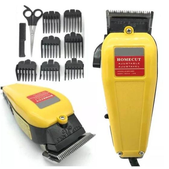 Imagem de Cortar Cabelo Pezinho Barba Máquina e Aparador Profissional 110v
