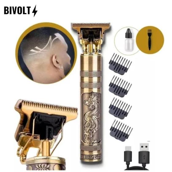 Imagem de Corte e estilo com Dragão Dourado Recarregável!