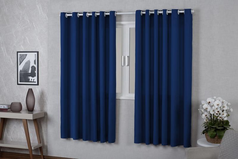 Imagem de Cortina 2,00x1,40 Oxford Quarto Sala Cozinha Azul Royal