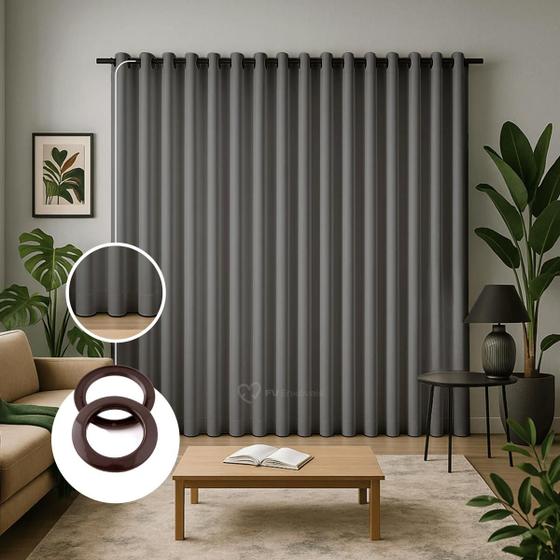 Cortina 3 Metros Tecido Oxford Grosso 3,00 X 2,50 Largura Pra Quarto Sala Janela Varão Simples Premium - F.V Enxovais Imagem de Cortina 3 Metros Tecido Oxford Grosso 3,00 X 2,50 Largura Pra Quarto Sala Janela Varão Simples Premium