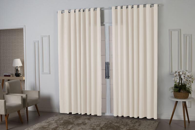 Cortina 3,00x2,20 Quarto Sala Escritorio Palha - Sofisticada Moda Casa Imagem de Cortina 3,00x2,20 Quarto Sala Escritorio Palha