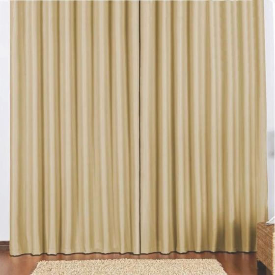 Imagem de Cortina 4 Mts Sala Quarto Blackout Para Trilho Suisso Avelã