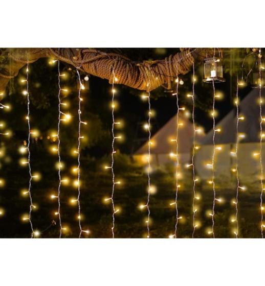Imagem de CORTINA 900 LEDS WARM FIXA 127V 4x3M