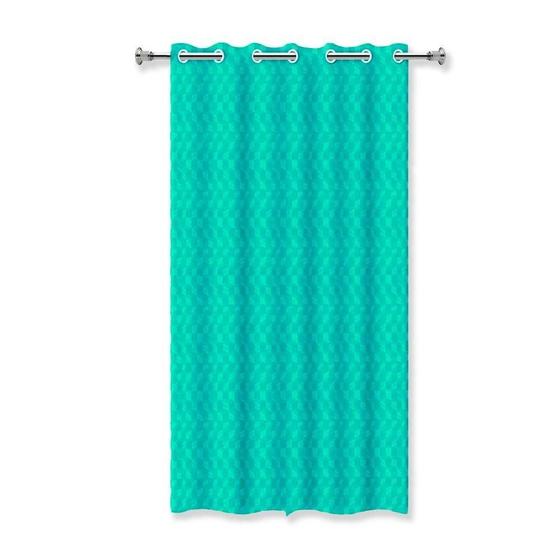 Imagem de Cortina Azul Tiffany para Box PVC 138cm x 198cm com Ilhós