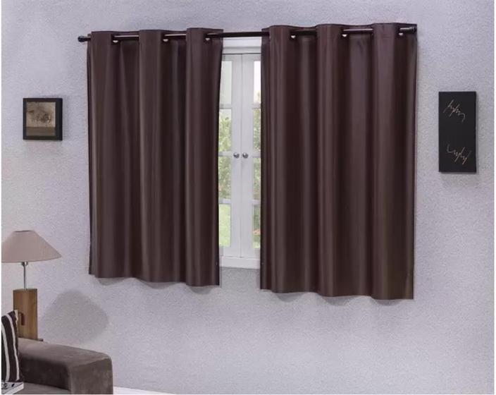 Imagem de Cortina Blackout 2,20 x 1,30 Lisa Sem Estampa Blecaute PVC