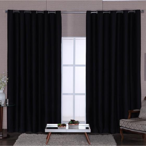 Cortina Blackout Blecaute 4,00m x 2,80m Bloqueio 70%- Preto Menor preço em Cortina Blackout Blecaute 4,00m x 2,80m Bloqueio 70%- Preto