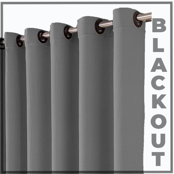 Imagem de cortina blackout blecaute Brenda 5,00 x 2,60 quarto branco