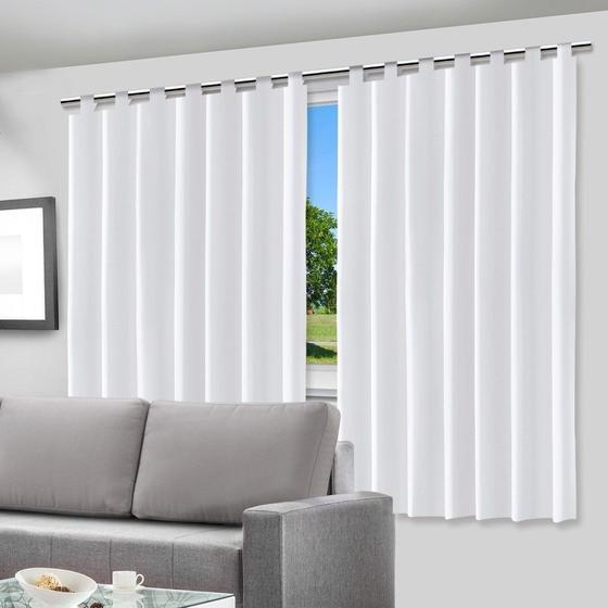 Imagem de Cortina Blackout Branco - 200x140cm - c/ alça p/ varão