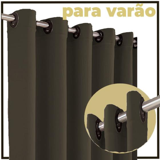 Imagem de cortina blackout Brenda quarto de janela 5,50 x 2,70 bege