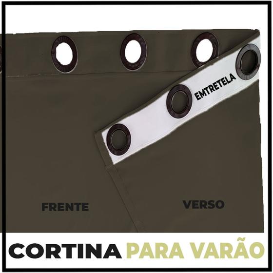 Imagem de cortina blackout Brenda quarto de janela 5,50 x 2,70 palha