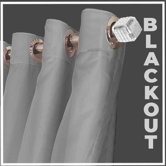 Imagem de cortina blackout Bruna corta luz 5,00 x 2,60 c/voal branco