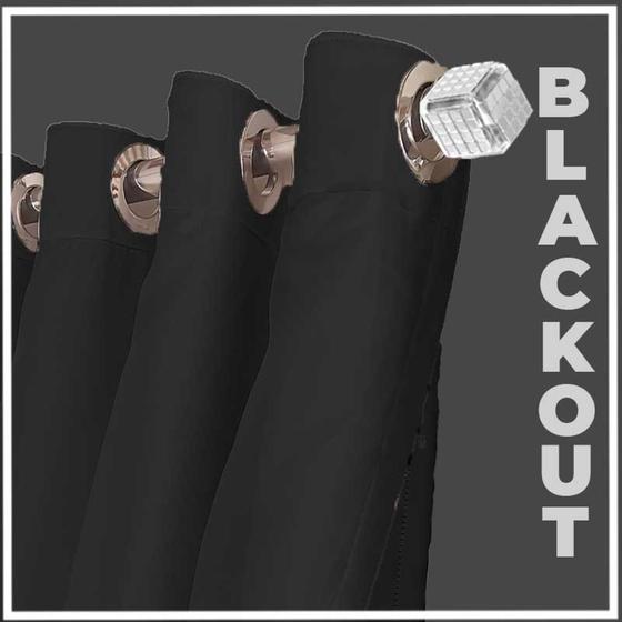 Imagem de cortina blackout Bruna corta luz 5,00 x 2,60 c/voal marrom