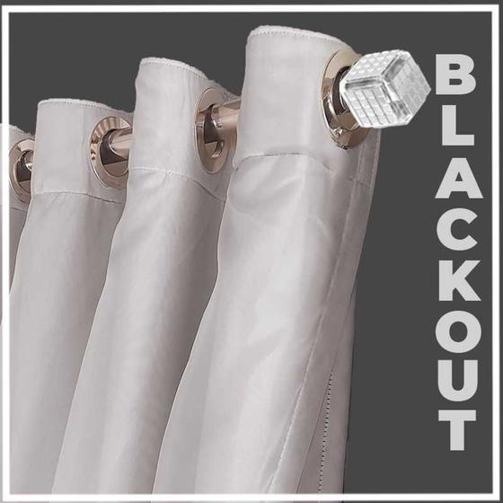 Imagem de cortina blackout Bruna em tecido blackout 5,50 x 2,50 bege