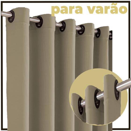 Imagem de cortina blackout corta luz 7,00 x 2,40 sala Brenda voil preto