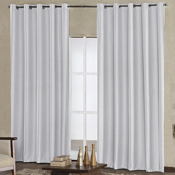 Cortina Blackout Corta Luz Tecido Antialérgico Branca 3,00 x 2,60 para Varão Simple 2,00 Metros Menor preço em Cortina Blackout Corta Luz Tecido Antialérgico Branca 3,00 x 2,60 para Varão Simple 2,00 Metros