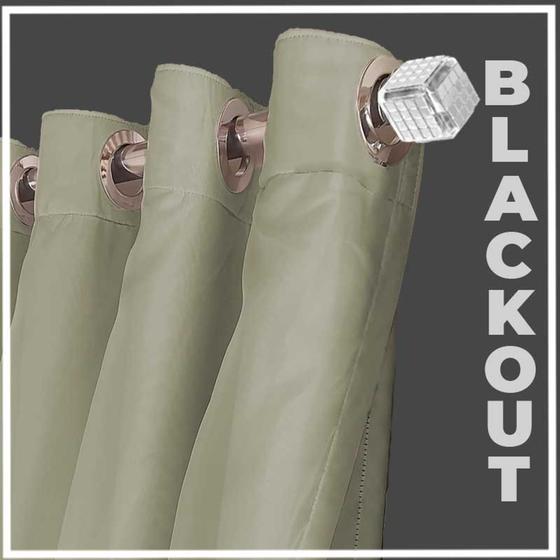 Imagem de cortina blackout em tecido Bruna 5,00 x 2,70 c/voal preto