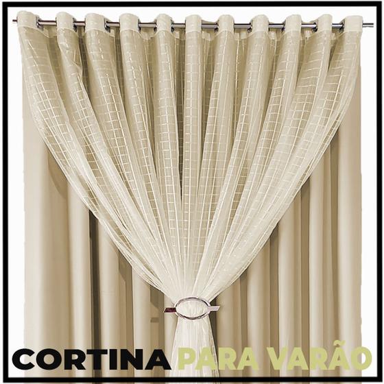 Imagem de cortina blackout Fiori corta luz 6,00 x 2,40 c/voal marrom