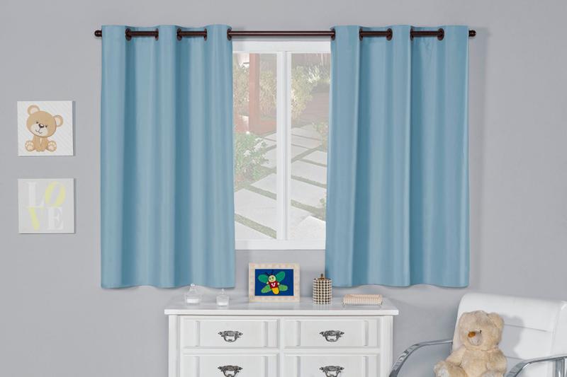 Imagem de Cortina Blackout Infantil Lisa Pvc 2,20 X 1,30 Quarto Menino - Azul