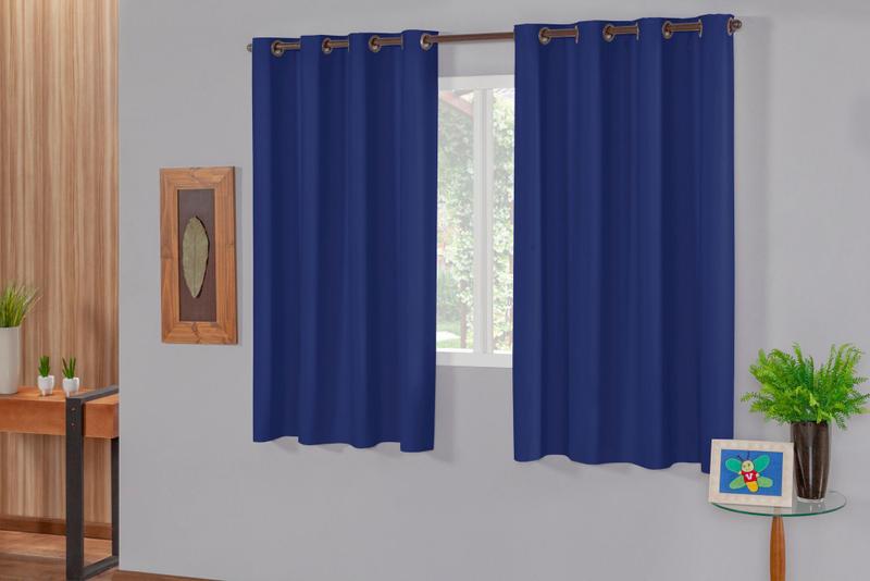 Imagem de Cortina Blackout para Quarto e sala em Pvc 2,20 X 1,30 - Azul marinho