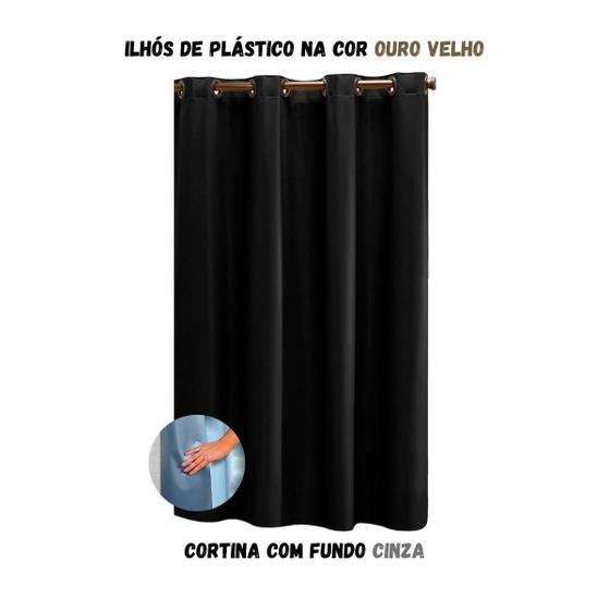 Imagem de Cortina Blackout para Sala ou Quarto PVC (plástico) UMA FOLHA Rústica 1,00M x 90CM com 100% Blecaute