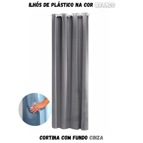 Imagem de Cortina Blackout para Sala ou Quarto PVC (plástico) UMA FOLHA Rústica 1,40 x 2,00M com 100% Blecaute