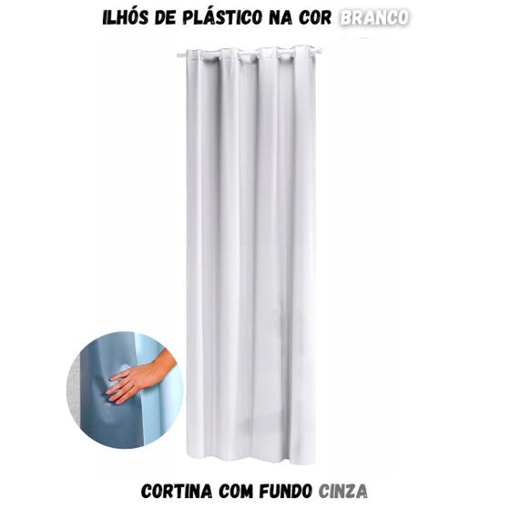 Imagem de Cortina Blackout para Sala ou Quarto PVC (plástico) UMA FOLHA Rústica 1,40 x 2,50M com 100% Blecaute