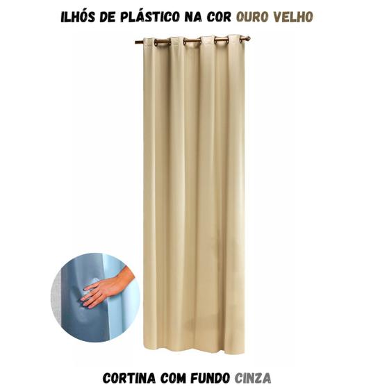 Imagem de Cortina Blackout para Sala ou Quarto PVC (plástico) UMA FOLHA Rústica 1,40 x 2,50M com 100% Blecaute
