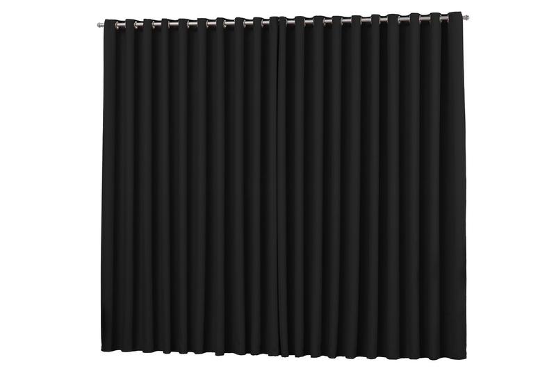 Cortina Blackout Preto de 3 metros com ilhós Cortina em tecido blackout