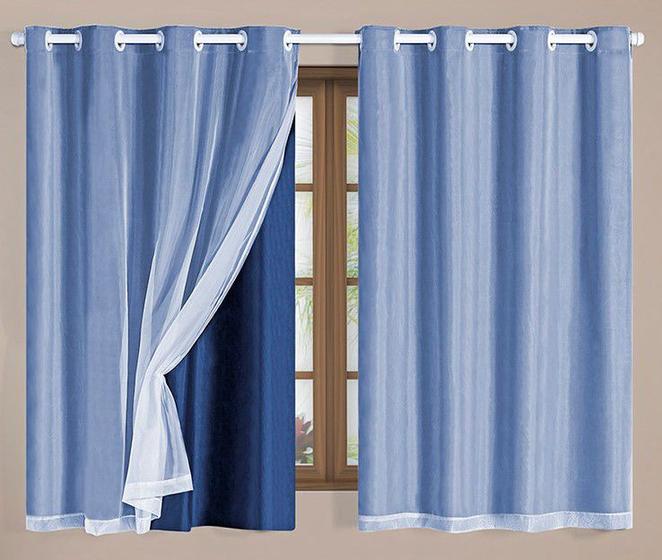 Imagem de Cortina Blackout PVC com Tecido Voil - 2,80 Largura x 1,60 Altura Varias Cores