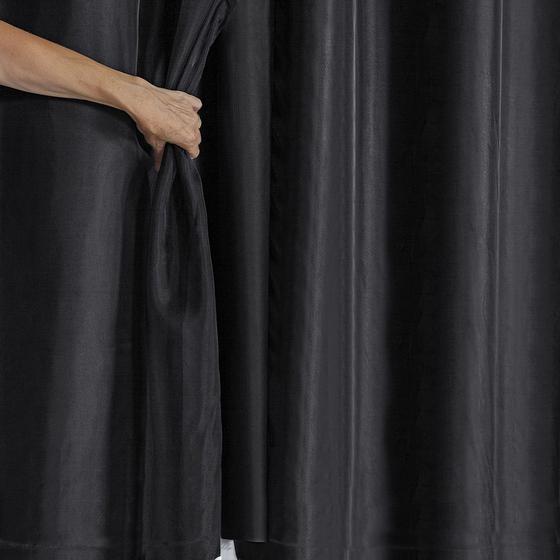 Imagem de Cortina Blackout PVC com Tecido Voil 2,80 m x 1,60 m Preto