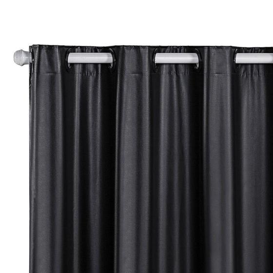 Imagem de Cortina Blackout PVC corta 100 % a luz 2,80 m x 2,30 m Preto - Bella Vita