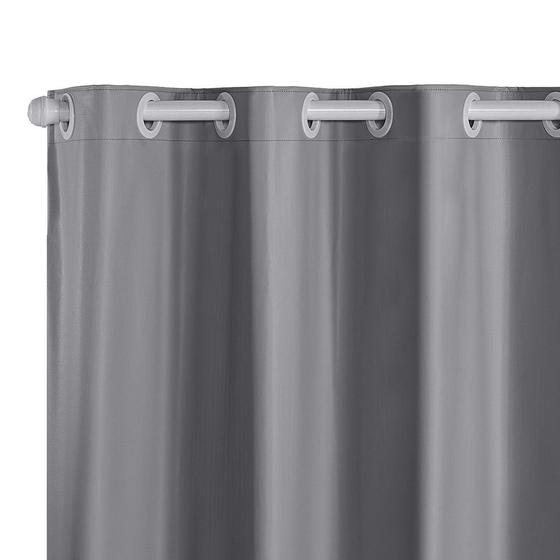 Cortina Blackout PVC corta 100 % a luz 2,80 m x 2,80 m Cinza Menor preço em Cortina Blackout PVC corta 100 % a luz 2,80 m x 2,80 m Cinza