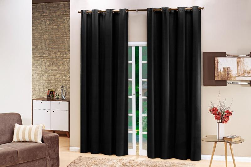 Imagem de Cortina Blackout PVC Lisa 2,80x2,30 Filomena - Preto