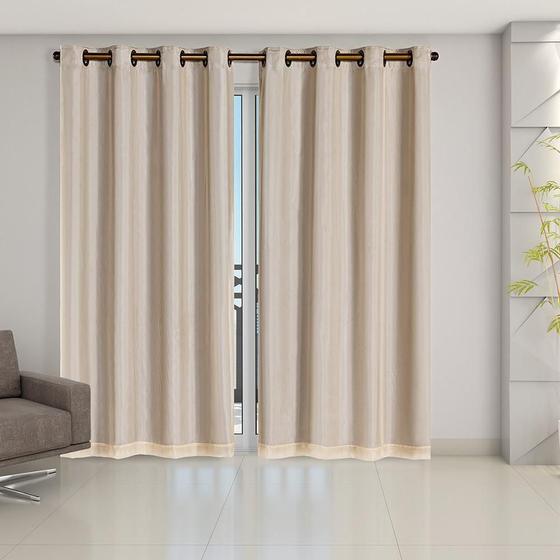 Imagem de Cortina Blackout Pvc Prata Com Voil 2,80 M X 2,30 M Avelã