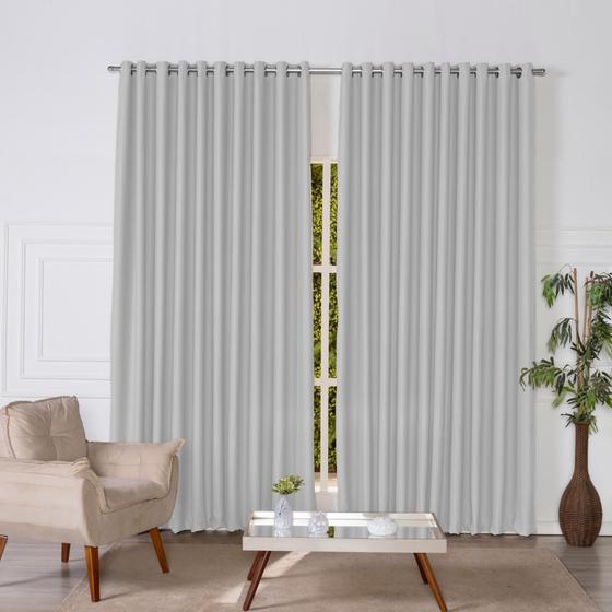 Cortina Blecaute de Tecido Grosso Blackout 4 Metros Corta Luz 4,00x2,80 Janela Quarto Sala Varao - F.V Enxovais Imagem de Cortina Blecaute de Tecido Grosso Blackout 4 Metros Corta Luz 4,00x2,80 Janela Quarto Sala Varao