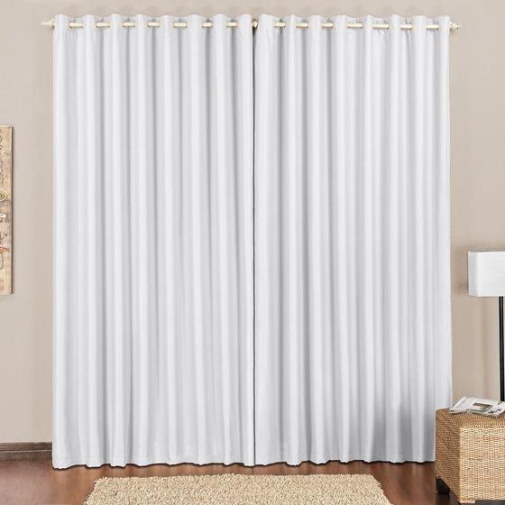 Cortina Block Blackout Trilho Suisso Max 3,00X2,60M Branco Menor preço em Cortina Block Blackout Trilho Suisso Max 3,00X2,60M Branco