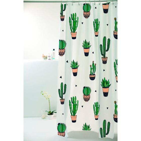 Cortina Box Poliéster Natural Cactos Verde 180Cm X 198Cm Menor preço em Cortina Box Poliéster Natural Cactos Verde 180Cm X 198Cm