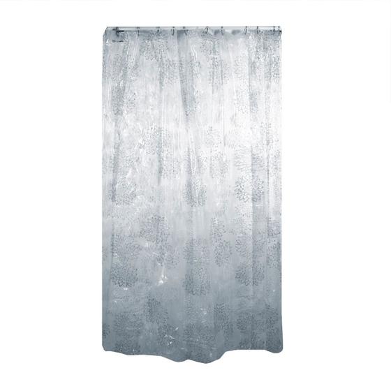 Imagem de Cortina Box PVC 198x180cm - Flor Transparente