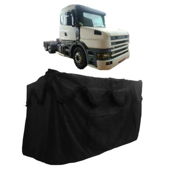 Imagem de Cortina Chinil 4 Peças Frente Meio Para Scania 114 124 Preto