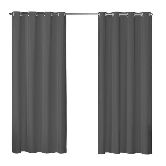 Imagem de Cortina Cinza De Plástico PVC Para Porta Blackout 2,80x2,30