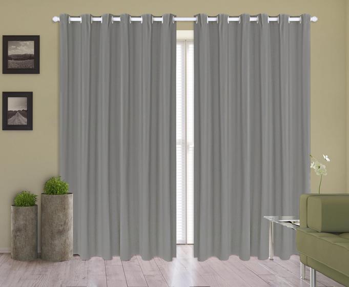 Imagem de Cortina Corta Luz 3,00M X 2,80M 100% Blackout PVC Cinza