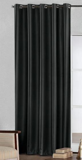 Imagem de Cortina Corta Luz Pvc Plástico Para Porta 1,40m X 2,30m Preto