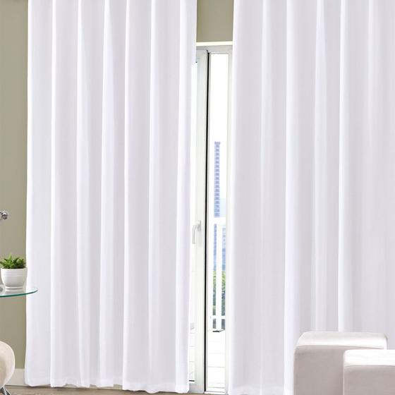 Imagem de Cortina Corta Luz Vida Pratika Blackout 200 x 140 Branco