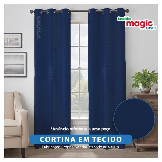 Imagem de Cortina de Luxo Azul Marinho 2x1.50 Metros Decorativa Magic Cover 