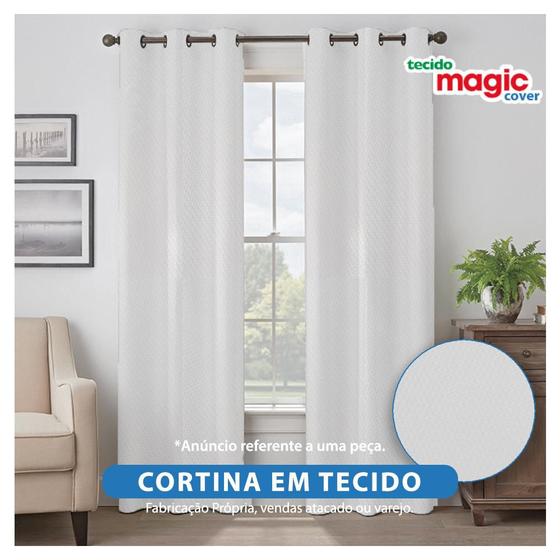 Imagem de Cortina de Luxo Branco 3x1.50 Metros Decorativa Magic Cover 