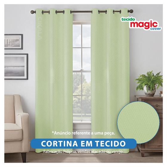 Imagem de Cortina de Luxo Menta 2x1.50 Metros Decorativa Magic Cover 