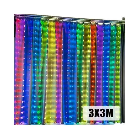 Imagem de Cortina de Luzes LED com App Smart - 400 LEDs Programáveis - Decoração
