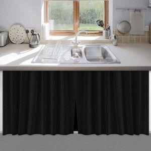 Imagem de Cortina de Pia Preto PVC - Preto