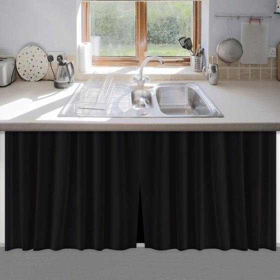 Imagem de Cortina de Pia Preto PVC - Preto